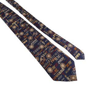 Alynn Neckwear Past Times 2000 Mens Necktie Tie New Years Eve Work Dad Gift